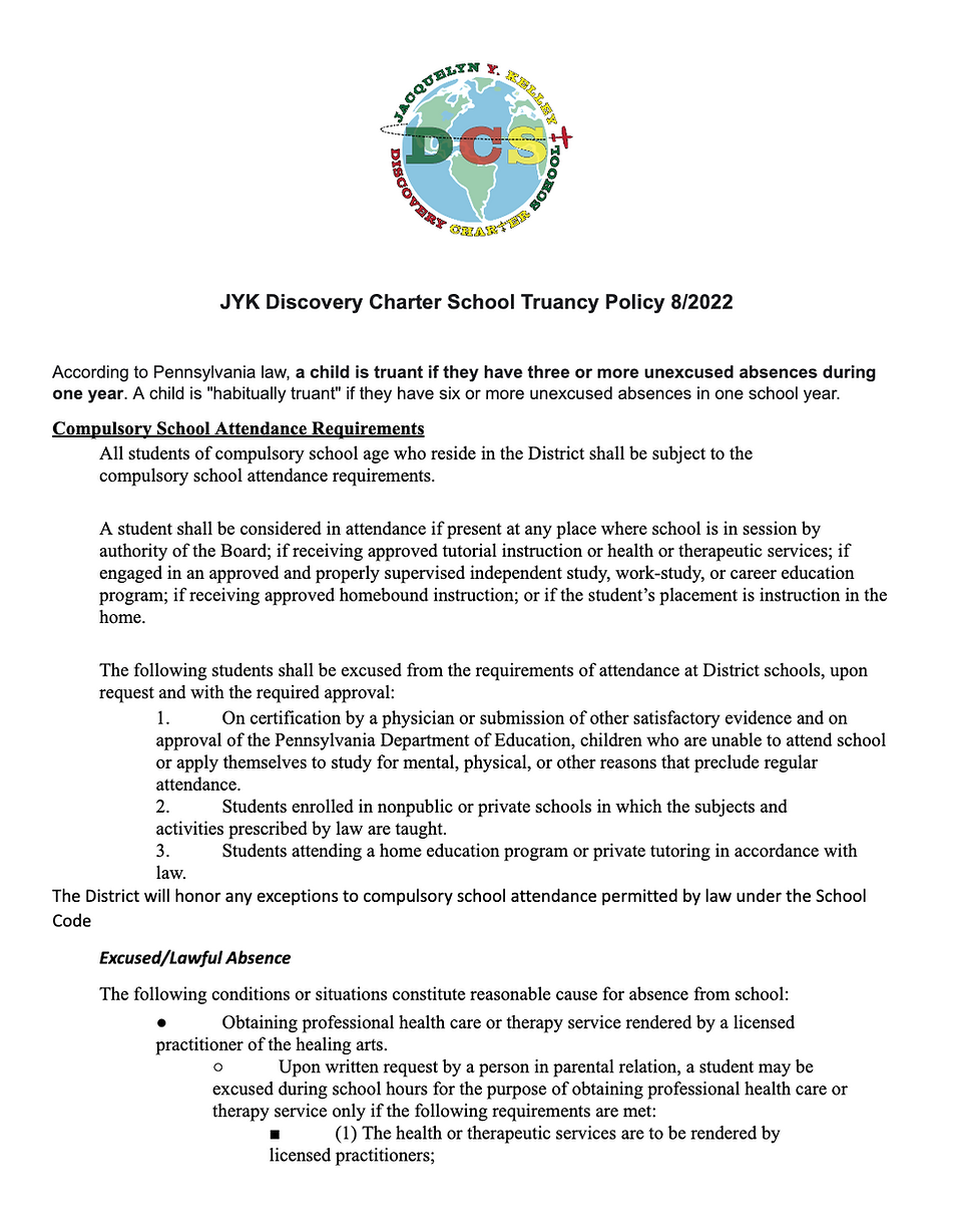 SCHOOL TRUANCY POLICY